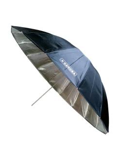 Caruba Umbrella 152cm sateenvarjo - Musta/hopea