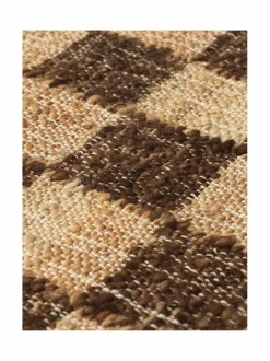 Check Wool Jute -matto, 140 x 200 cm