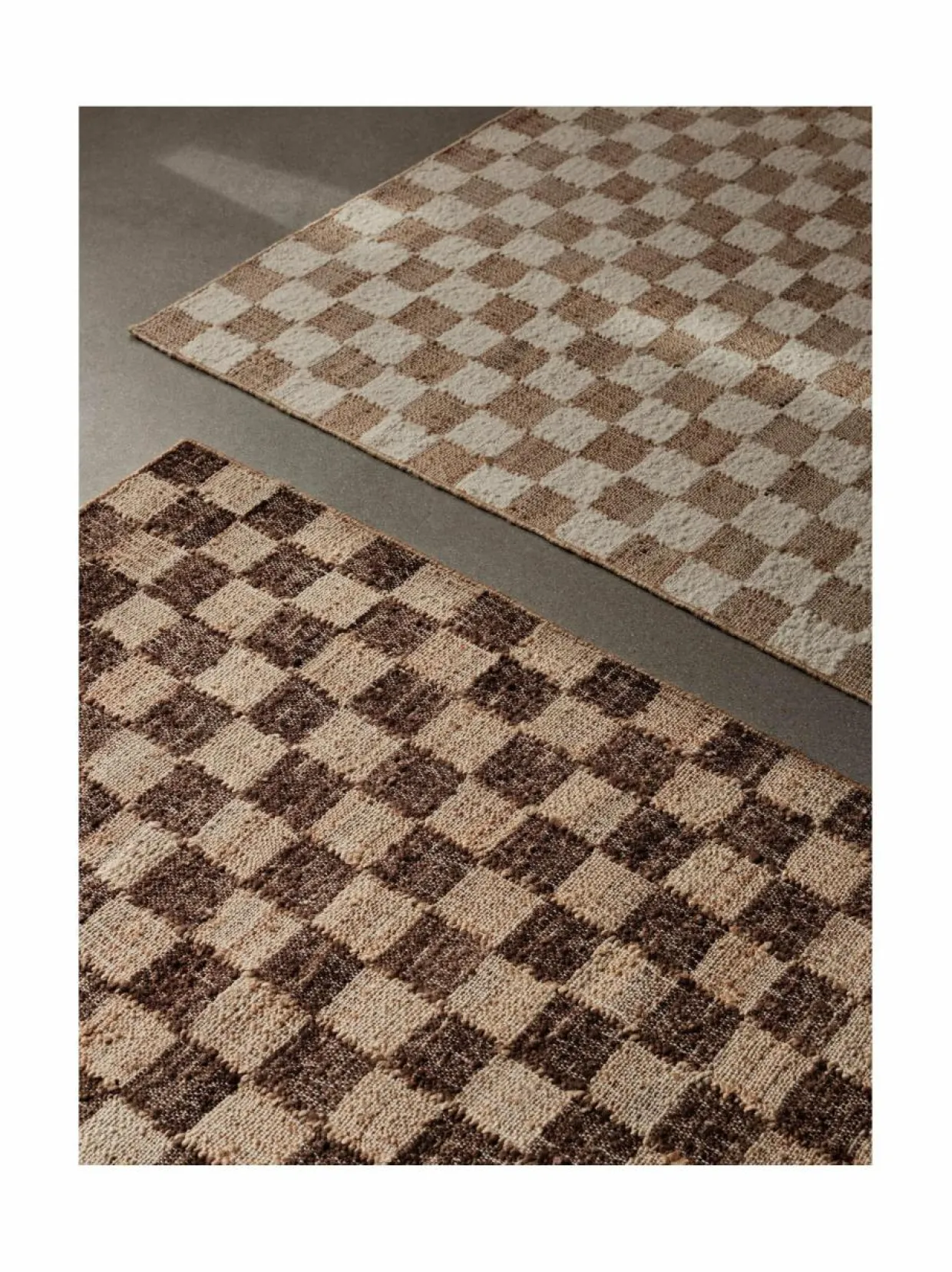 Check Wool Jute -matto, 140 x 200 cm