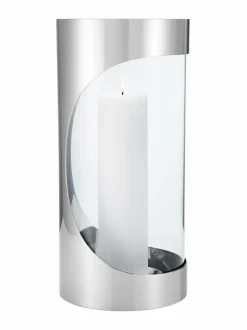 Chrome Contours -kynttilälyhty 34 cm