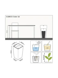 CUBICO Color 22 Hiekka altakasteluruukku ∅22x22cm korkeus 41cm