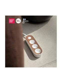 Design Jatkojohto, 2m - Pähkinä