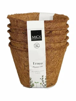Ecoco round coir -kookosruukut 5 kpl
