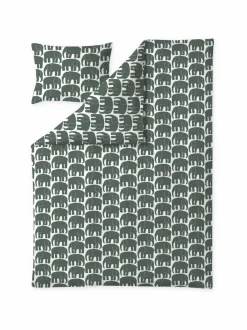 Elefantti-pussilakanasetti 150 x 210 cm + 50 x 60 cm