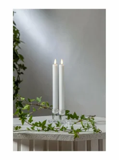 Flamme Stripe LED -antiikkikynttilä 2 kpl