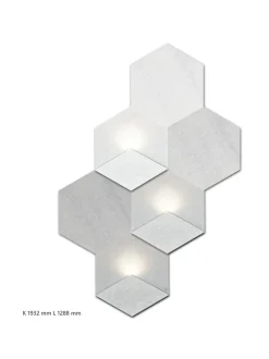 Heksagon valoelementti 3+3 harmaasävyt