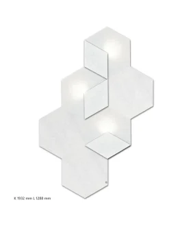 Heksagon valoelementti 3+3 valkoinen