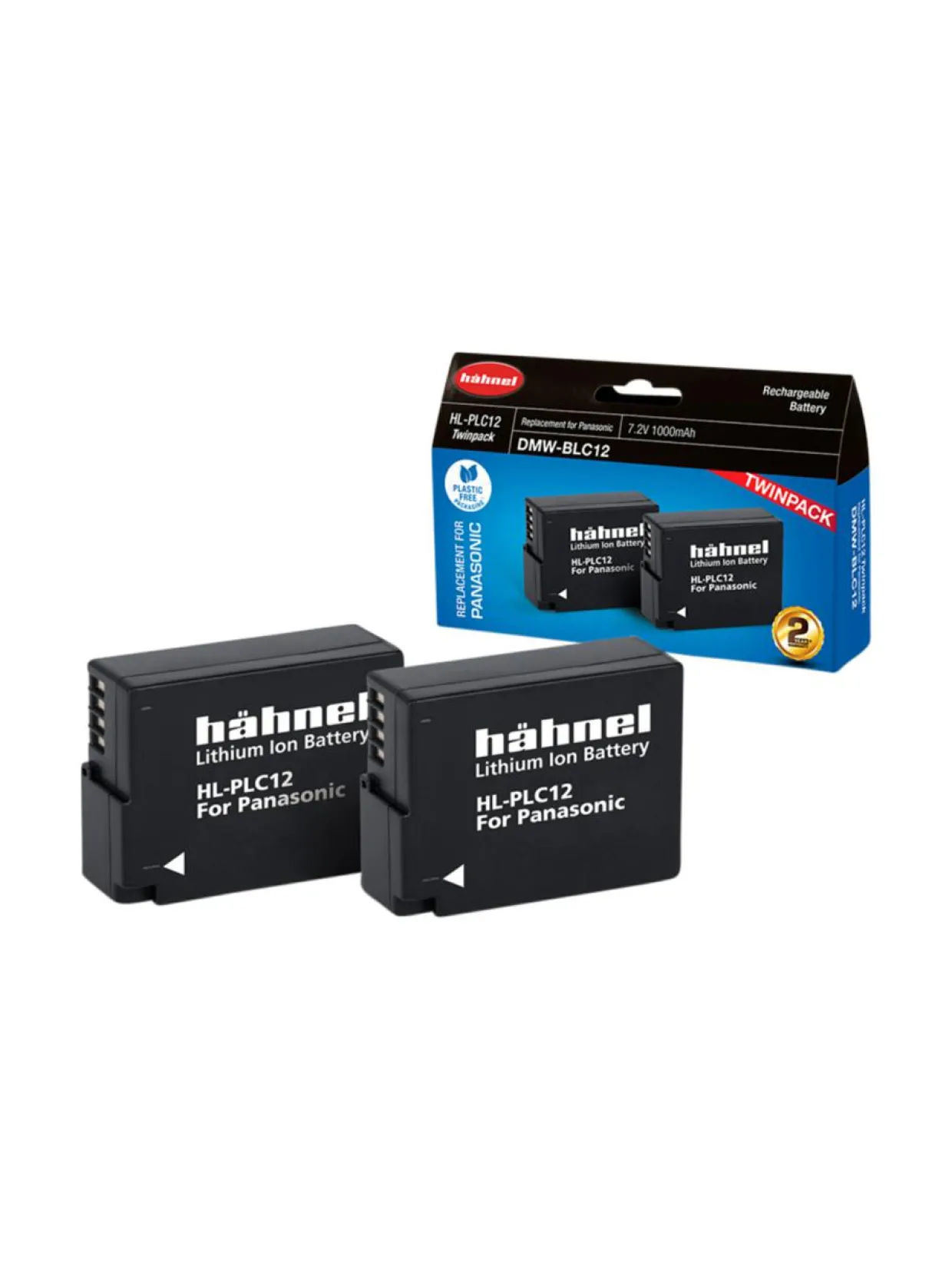 Hähnel HL-PLC12 (Panasonic DMW-BLC12) 2kpl akkuja