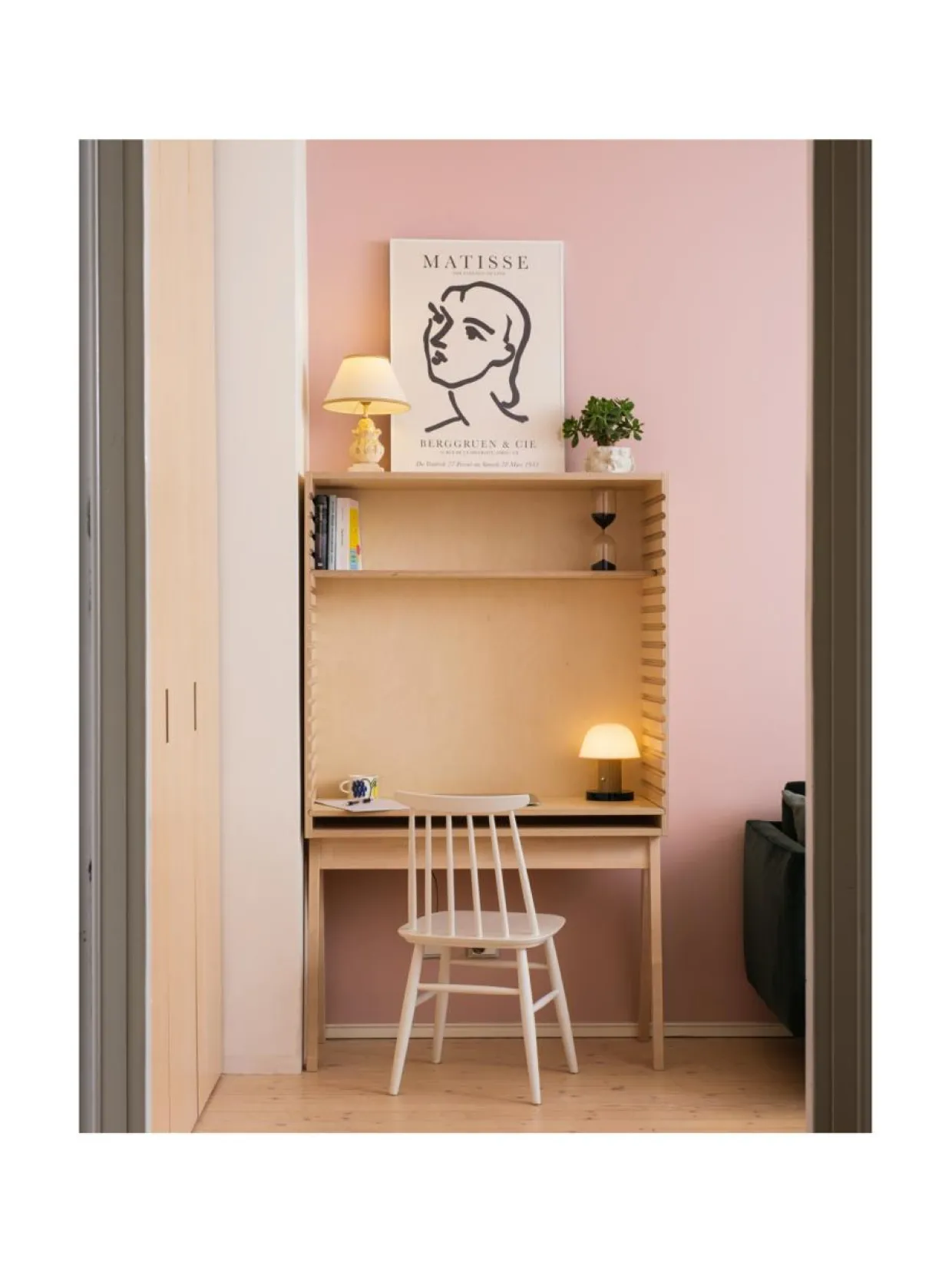 Hima Frame säädettävä työpiste - Natural Birch