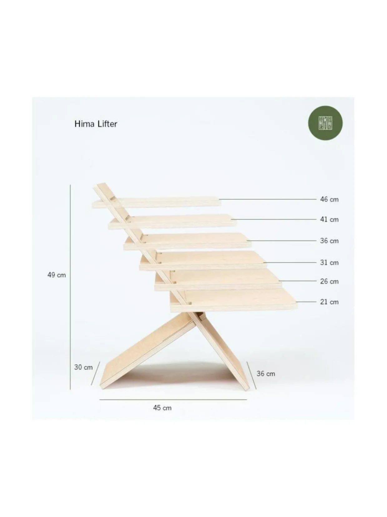 Hima Lifter seisomatyötaso - Brilliant White