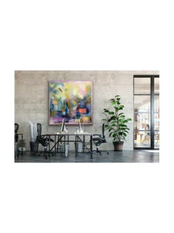 Hiomaton timantti, öljyvärimaalaus, Pia Rydman 100x100cm