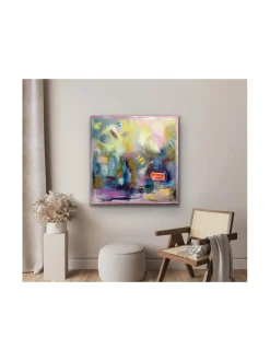 Hiomaton timantti, öljyvärimaalaus, Pia Rydman 100x100cm