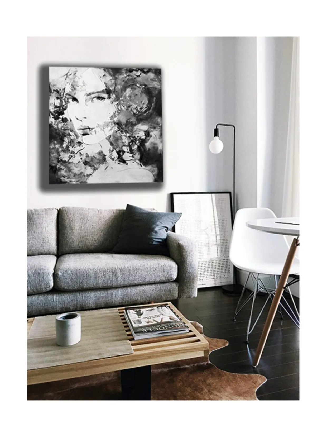 Jenniemilia Design, KATA, voimanainen canvas -taulu 100x100cm