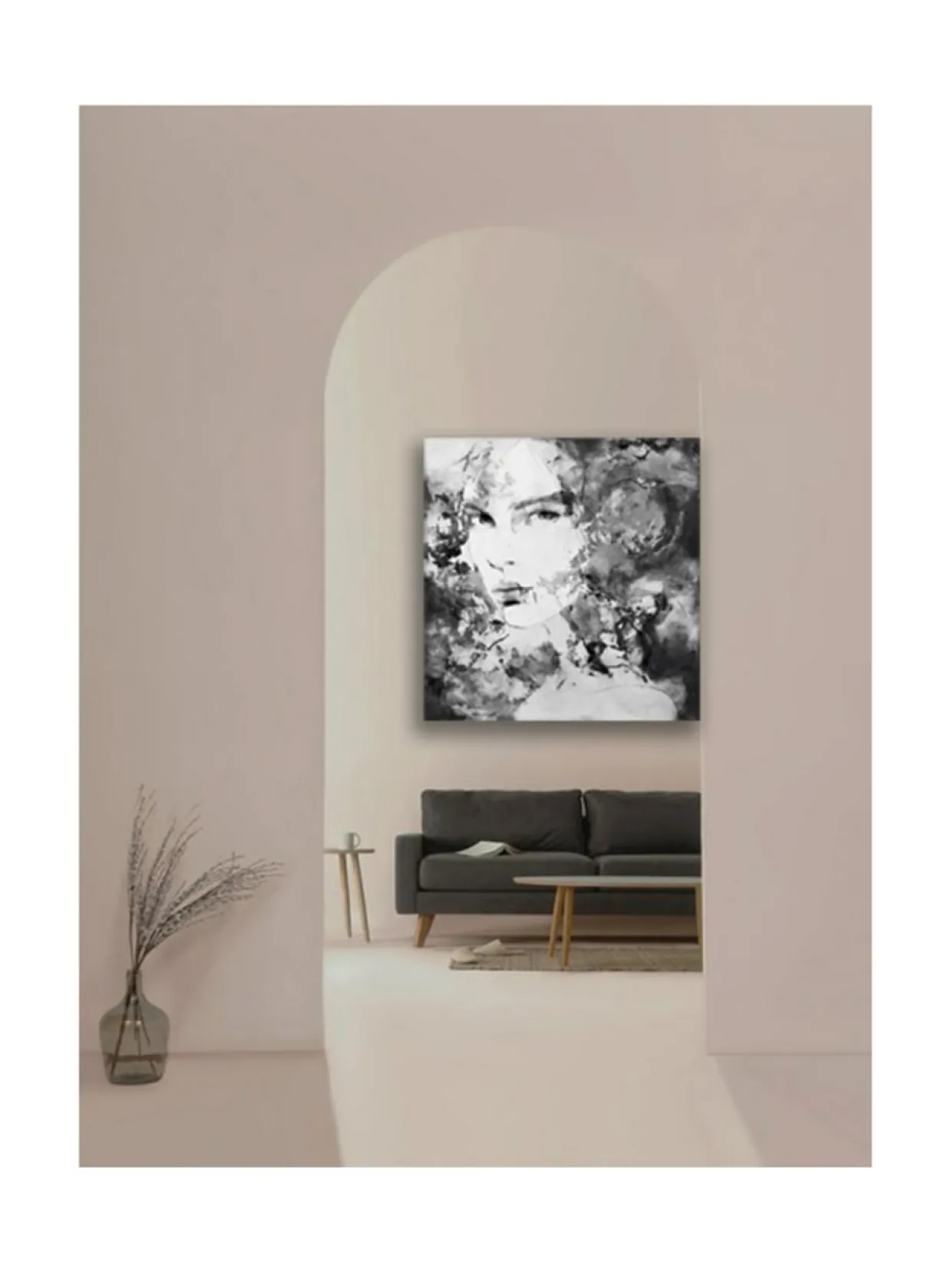 Jenniemilia Design, KATA, voimanainen canvas -taulu 100x100cm