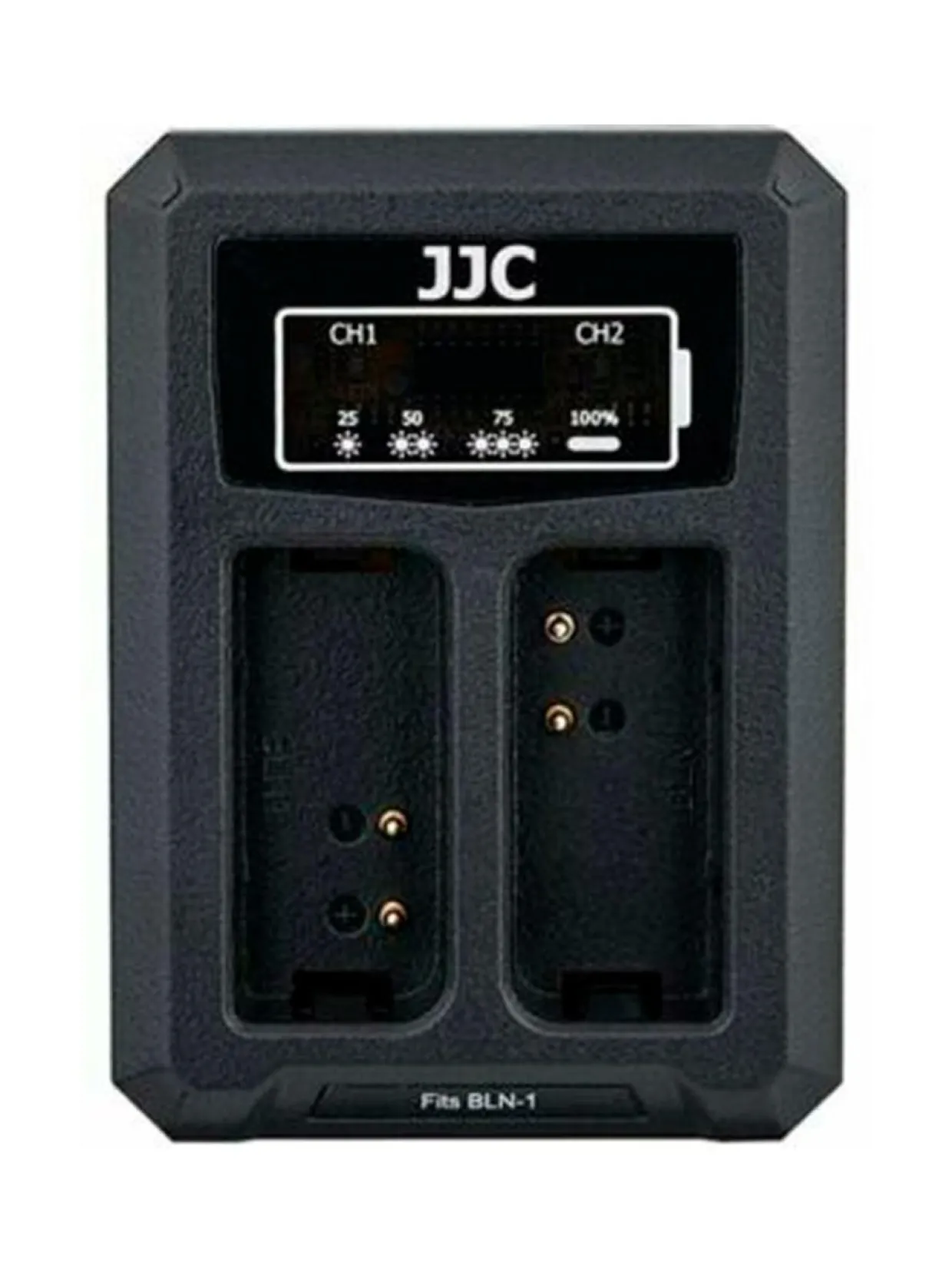 JJC DCH-BLH1 USB Dual Battery Charger -tuplalaturi (Olympus BLH-1)