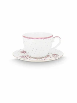 Jolie Dots - kuppi ja lautanen 280 ml