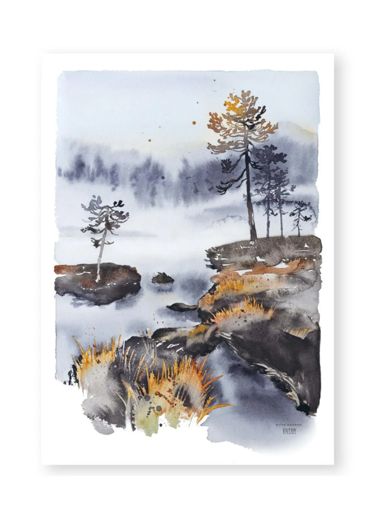 Juliste Erämaan reunalla 50x70 cm