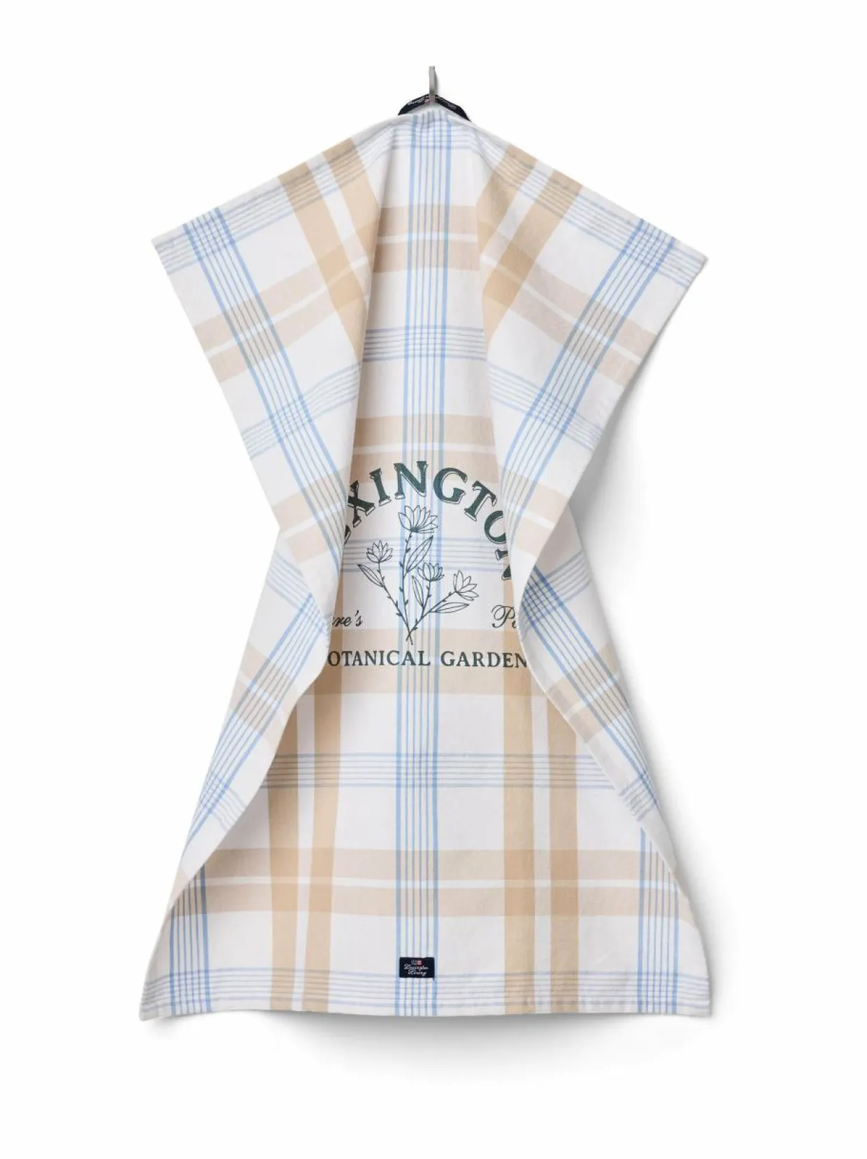 Kasviaiheinen ruudullinen keittiöpyyhe 50 x 70 cm