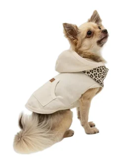 Koiran huppari, luonnonvalkoinen