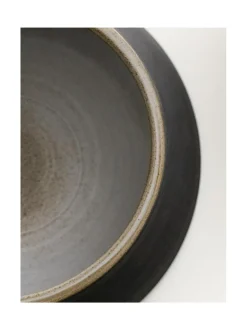 Koiran keraaminen ruokakulhosetti, 2 kulhoa, musta (alaspäin levenevät kulhot)