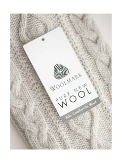 Koiran neule, palmikko, harmaa