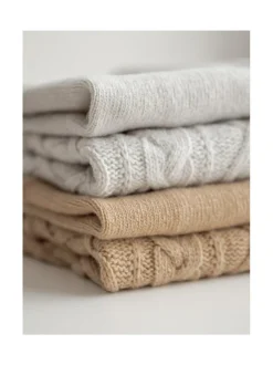 Koiran neule, palmikko, harmaa