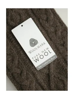 Koiran neule, palmikko, ruskea