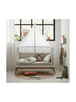 Leander Luna Pinnasänky muunnossarjalla 120x60cm - Valkoinen/Tammi