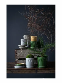 Lykke- ruukku ja aluslautanen 14 x 13 cm