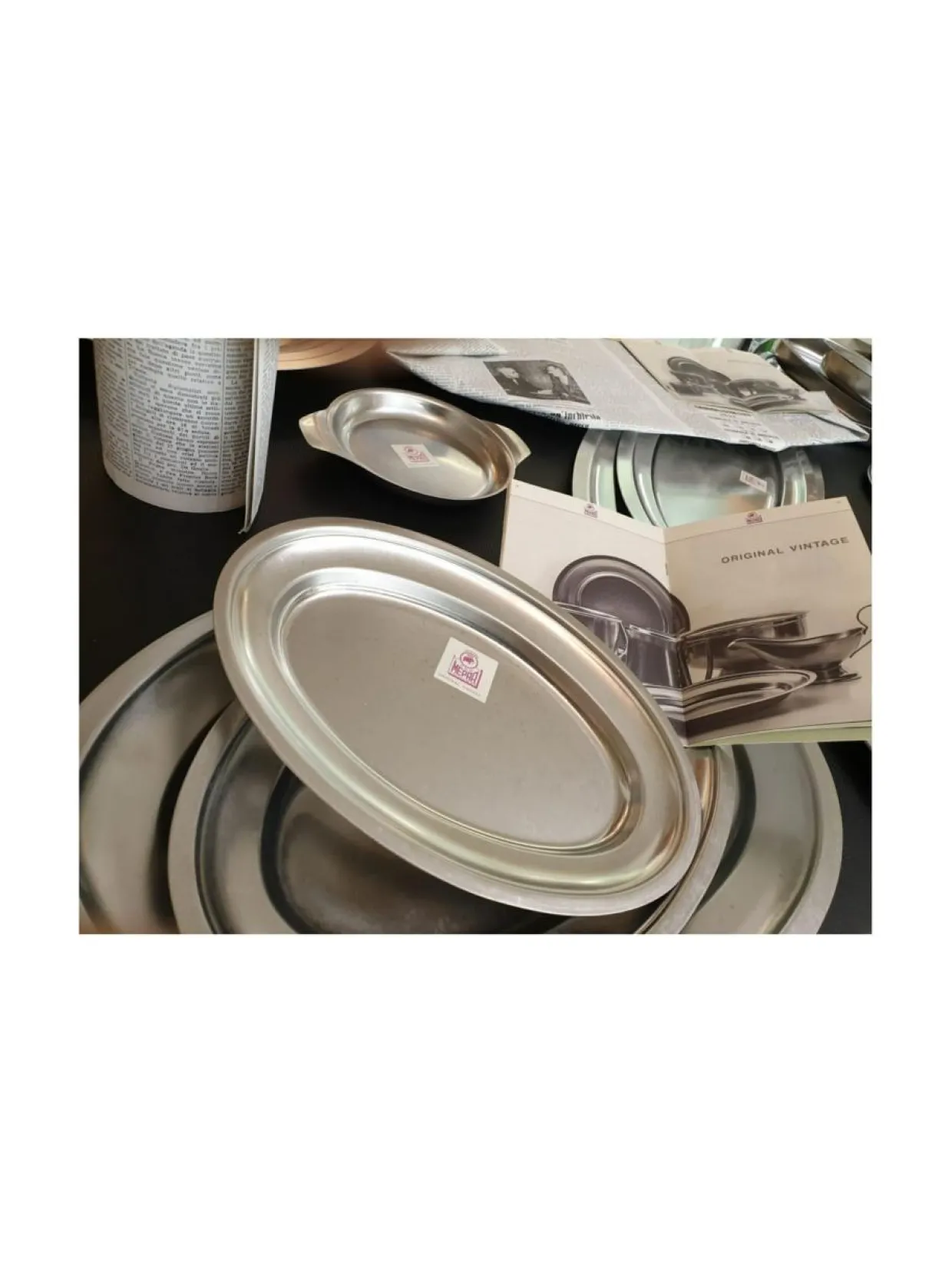 Original Vintage soikea tarjoiluvati 30x21 cm