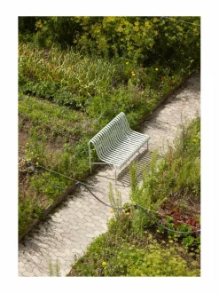 Palissade Dining -penkki selkänojalla 128 x 70 cm