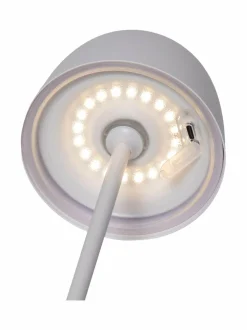 Ronda USB- ladattava pöytävalaisin, ulko- ja sisäkäyttöön 11 x 11 x 34,5 cm