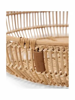 Round Rattan Tray -tarjotin