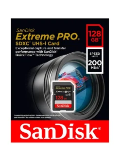 SanDisk Extreme Pro 128GB SDXC (200MB/s) UHS-I (U3 / V30) -muistikortti