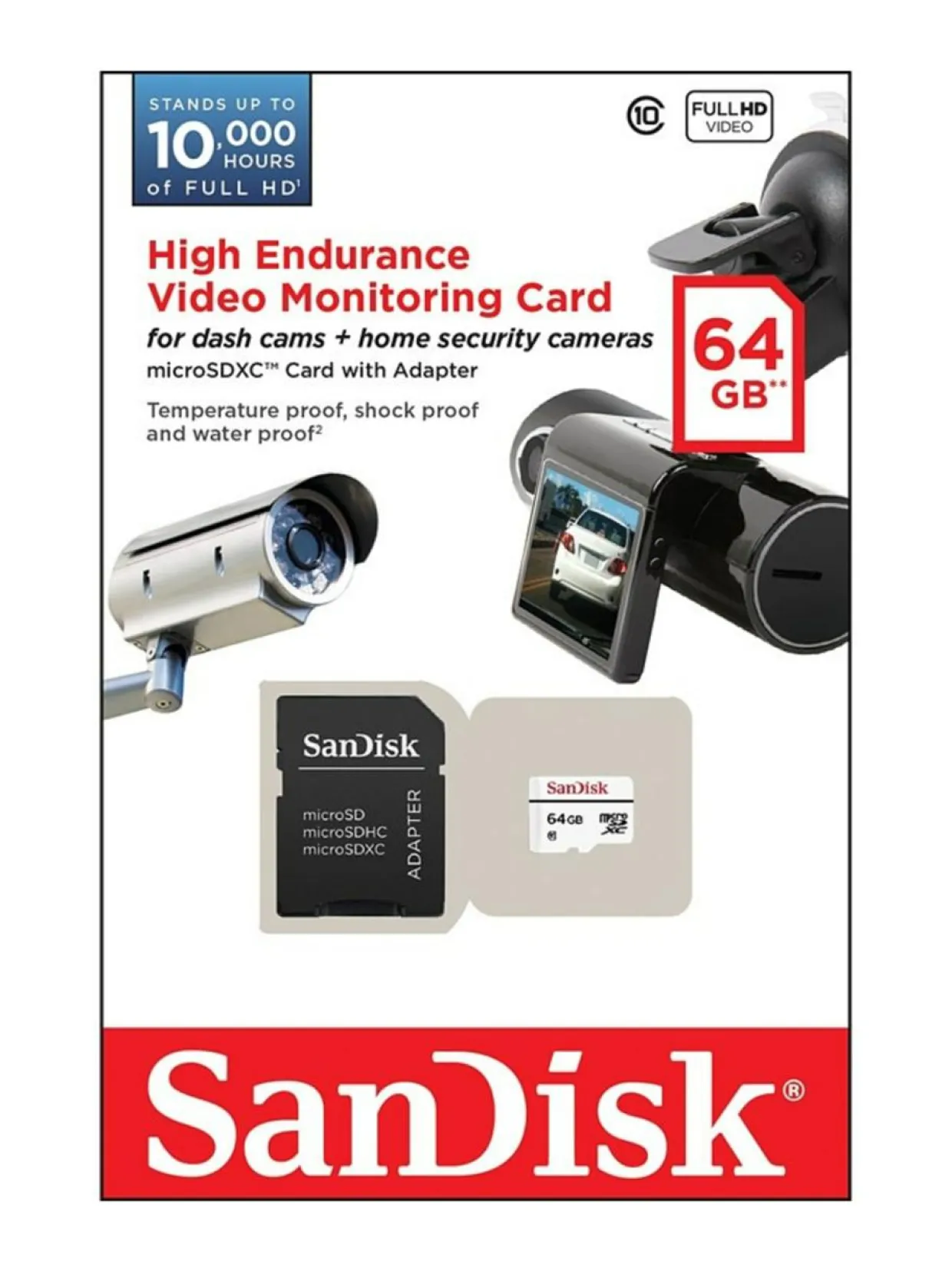Sandisk High Endurance (U3 / Class 10 / V30) 64GB microSDXC muistikortti