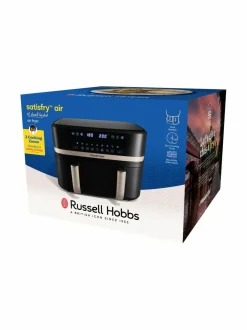 Satisfry Dual Basket 9l Airfryer -kiertoilmakypsennin