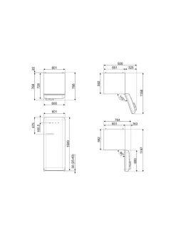 Smeg Dolce & Gabbana Divina Cucina FAB28RDGC5 jääkaappi