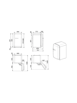 Smeg FAB10HRPB6 Happy Bar jääkaappi, pastellinsininen oikeakätinen