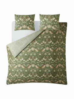 Strawberry Thief -satiinipussilakanasetti