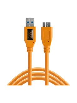 Tether Tools TetherPro (4,6m) USB 3.0 Male Type-A to USB 3.0 Micro-B kaapeli - Oranssi