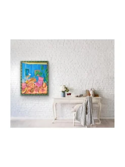 Unelmien olohuone, akryylimaalaus 100x80 cm, Pia Rydman