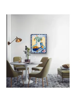 Välipala välimerellä, 73x60 cm, öljyvärimaalaus, Pia Rydman